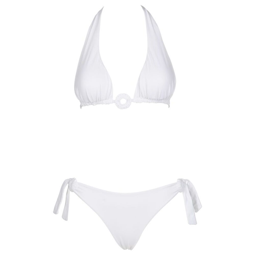Fisico Women Ruffled Triangle Bikini With Ring